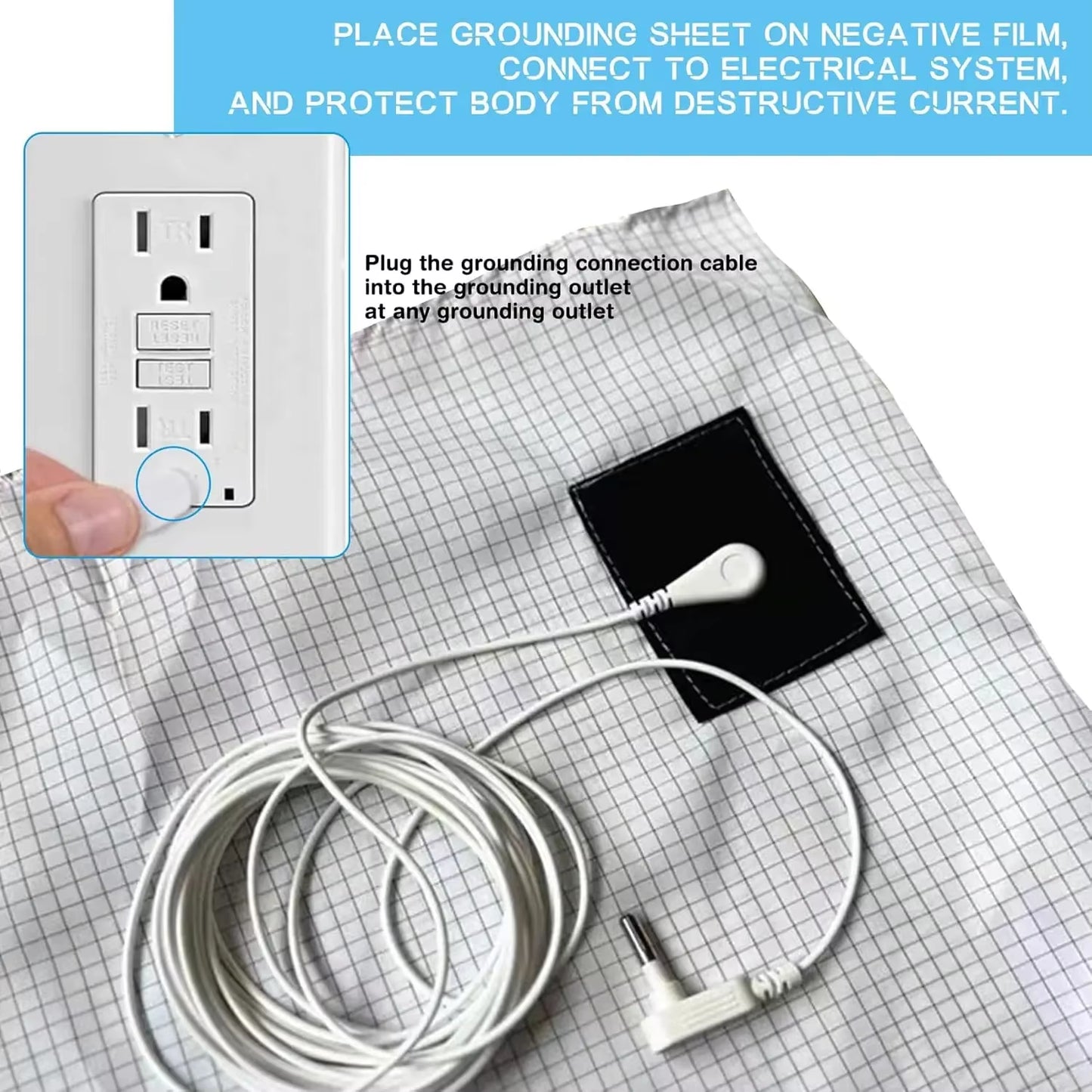 Conductive Carbon Grounding Pad 265X60Cm for Improving Sleep Relieving Stress and Reducing Inflammation anti Static