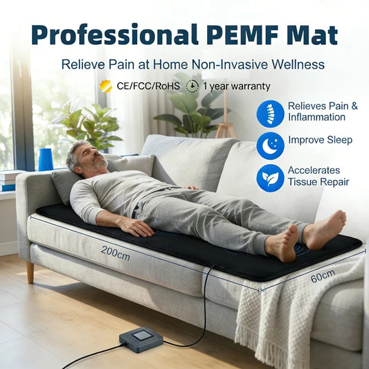 Experience Full Body Pain Relief with the 200*60Cm PEMF Magnetic Therapy Mat - Improve Sleep and Circulation Naturally!