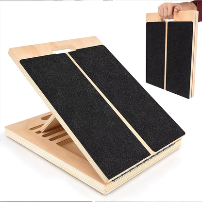Elevate Your Flexibility with the Foldable Wooden Incline Board for Pain Relief and Recovery