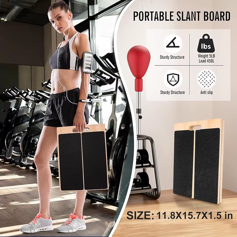 Elevate Your Flexibility with the Foldable Wooden Incline Board for Pain Relief and Recovery