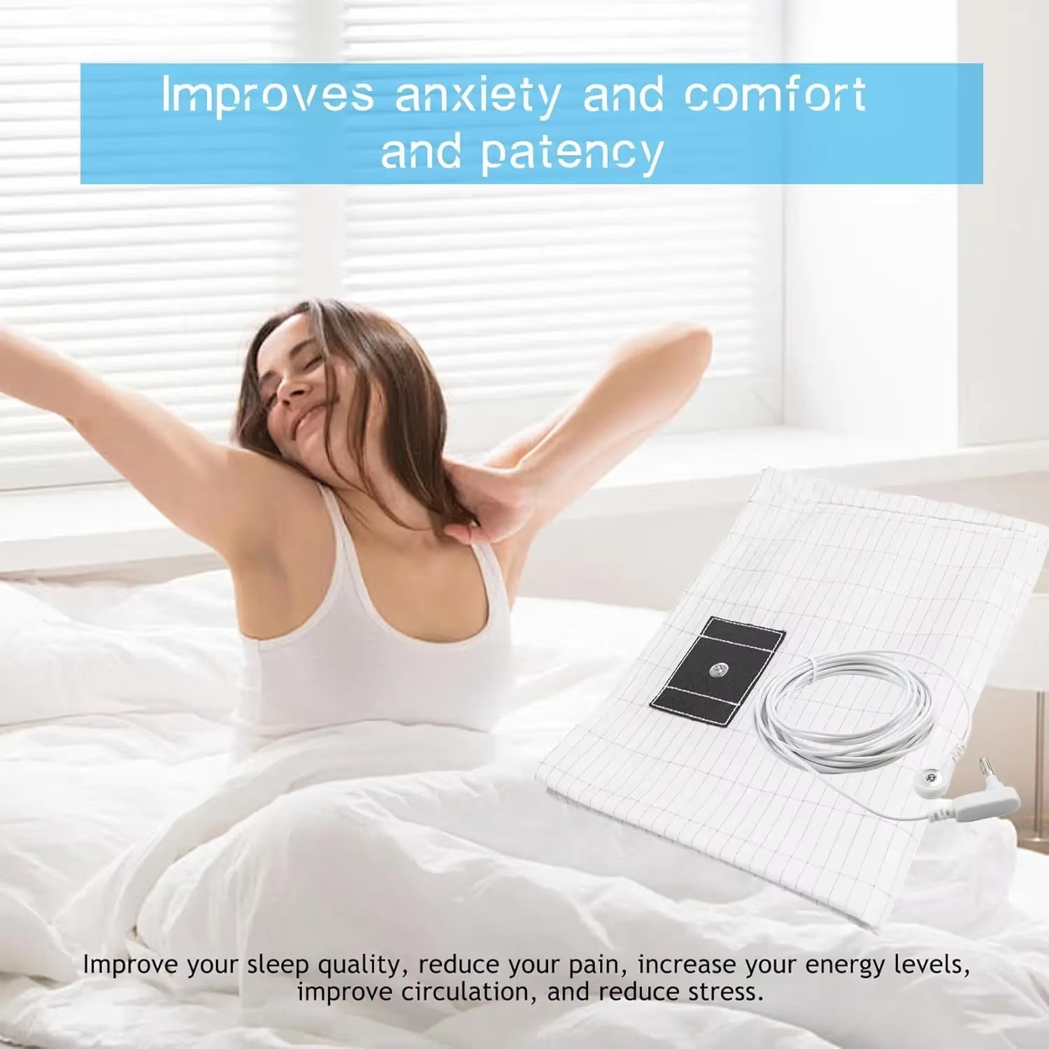 Conductive Carbon Grounding Pad 265X60Cm for Improving Sleep Relieving Stress and Reducing Inflammation anti Static