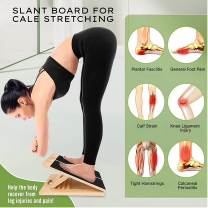 Elevate Your Flexibility with the Foldable Wooden Incline Board for Pain Relief and Recovery